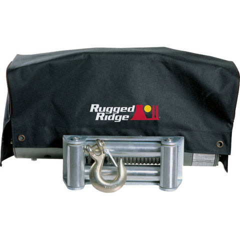 Winch Cover, 8,500 and 10,500 winches by Rugged Ridge